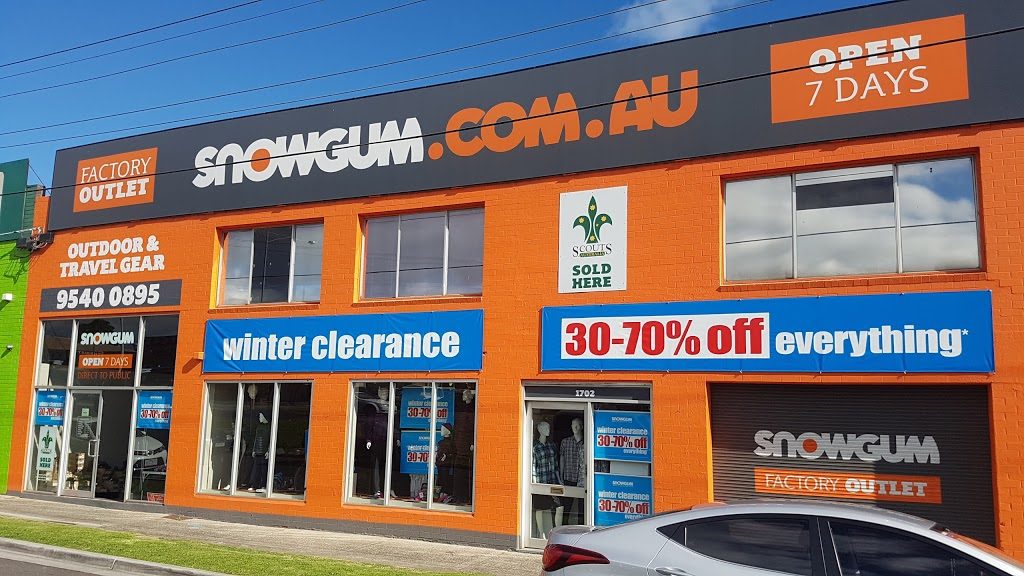 Snowgun Store in Oakleigh East Melbourne shop front from the road