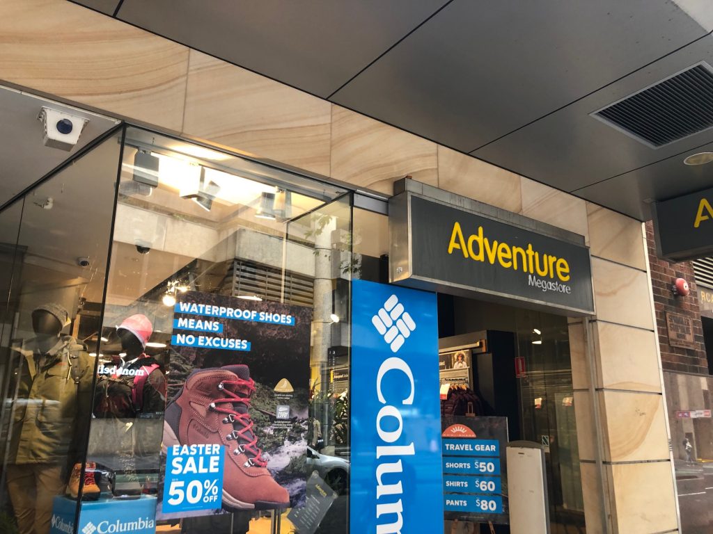 Adventure Megastore, Kent Street, Sydney - One of the best hiking stores in Sydney